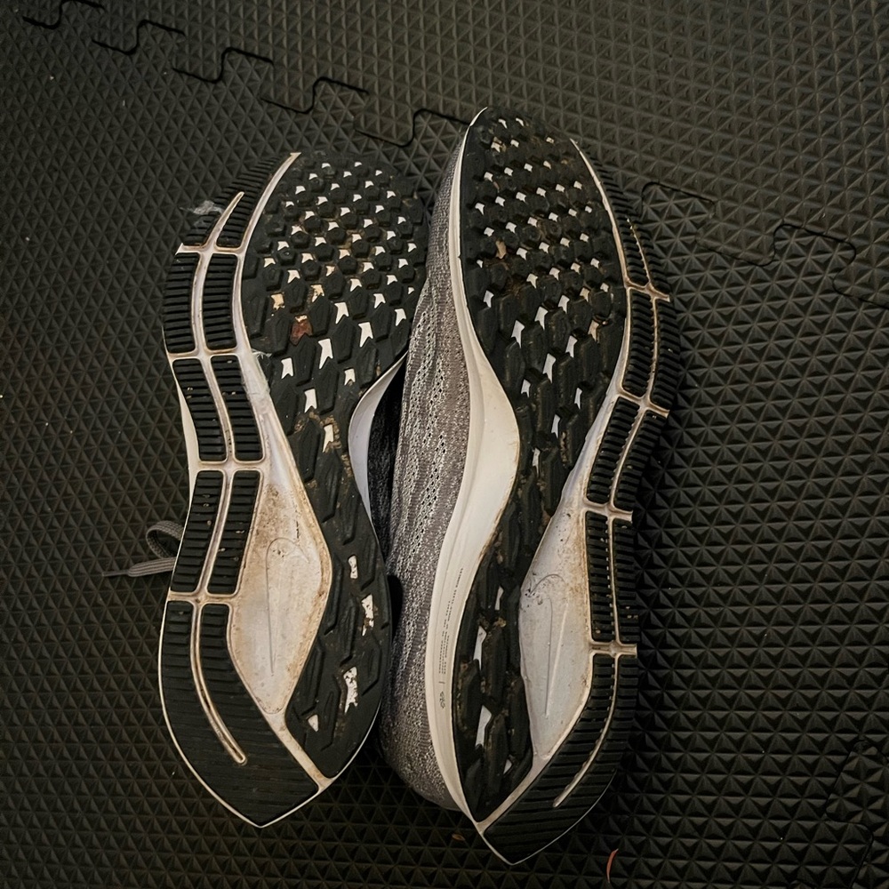 Gray Patterned Athletic Shoes - image 3